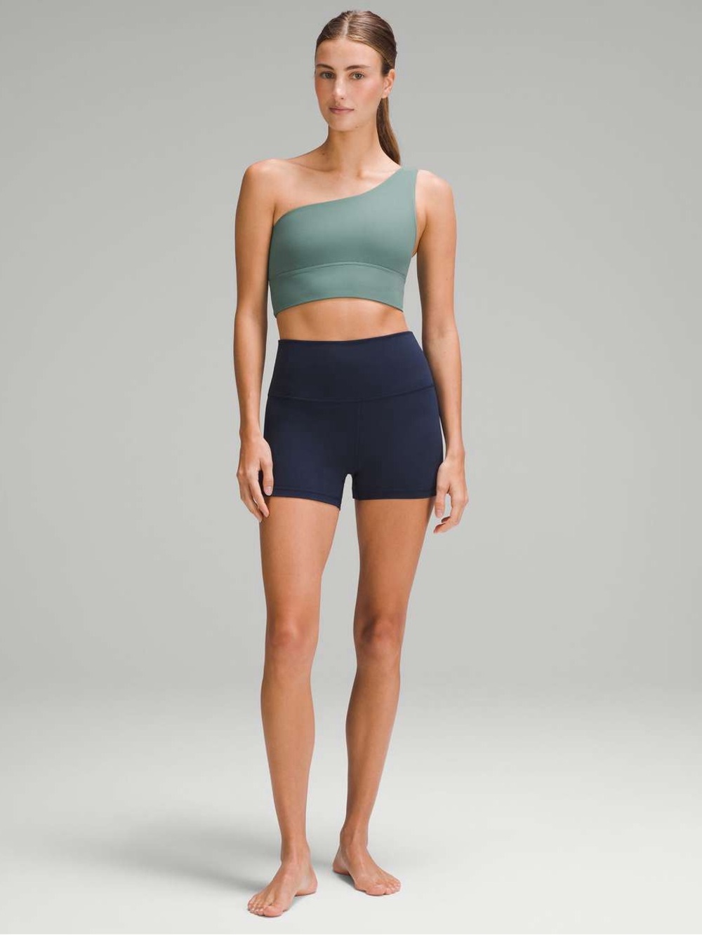 Lululemon Align Asymmetrical Bra *Light Support, A/B Cup Medium Forest 4
